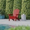 Flash Furniture Red Adirondack Patio Chair with Cupholder LE-HMP-1044-10-RD-GG - alternate 5